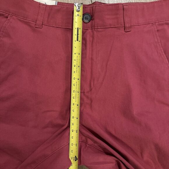 Chaps Men's Seacoast Wash Chino Shorts Nantucket‎ Red Stretch Size 30 9" NEW - Picture 9 of 10